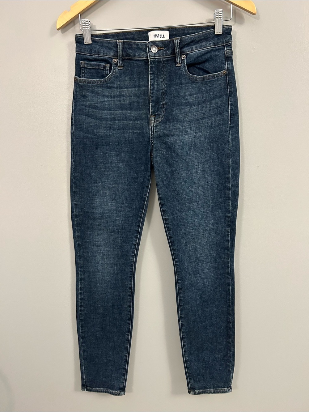 pistola Dark Blue Skinny Jeans with Size 28